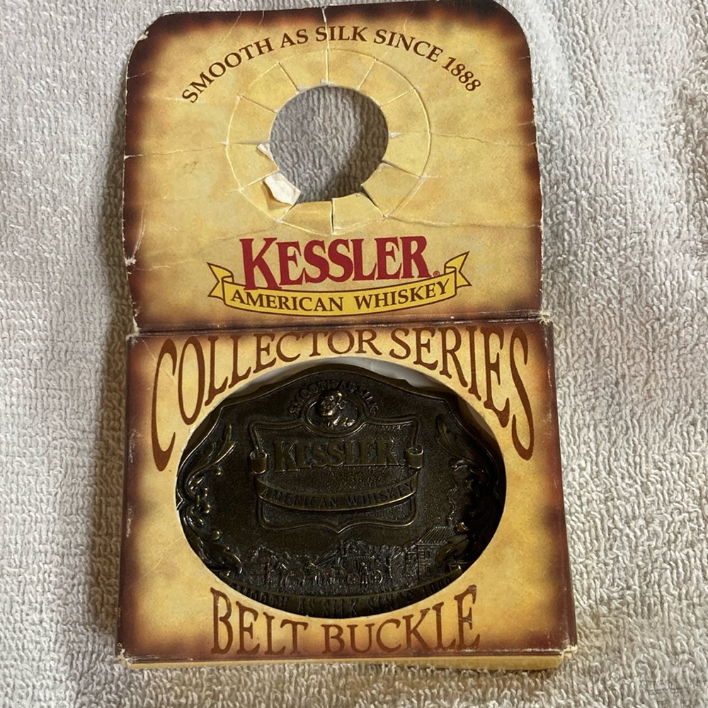Vintage Kessler American Whiskey 1993 Belt Buckle